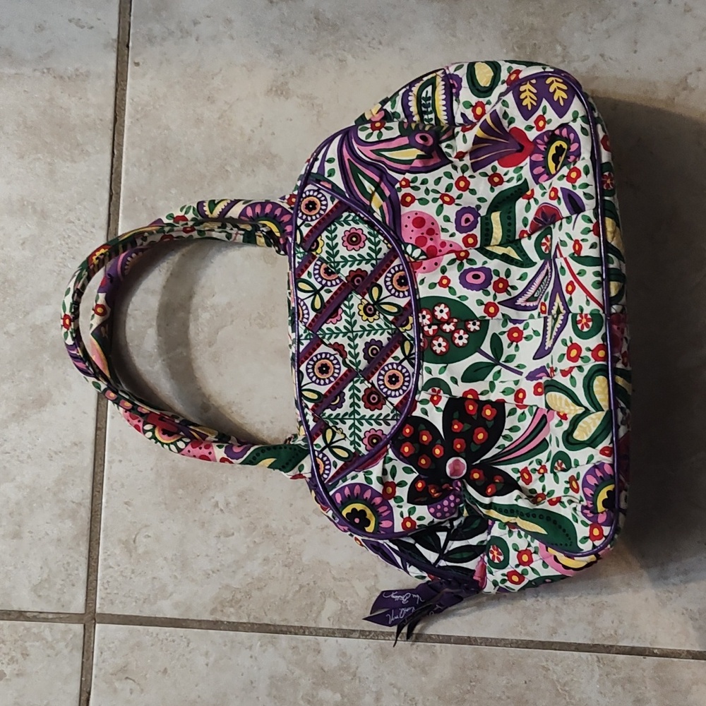 Vera Bradley Viva La Vera Bowler bag in multicolor floral print mint condition